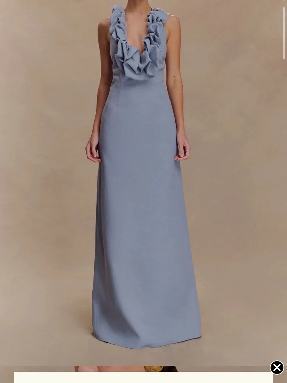 MESHKI Carolyn Linen Bubble Maxi Dress